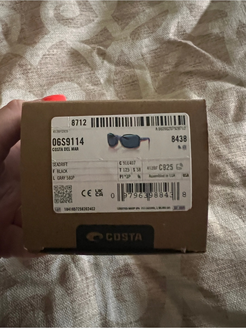 Costa Sunglasses Box - Black Frames with Gray Lenses